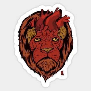 Lion Heart Sticker